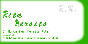 rita mersits business card